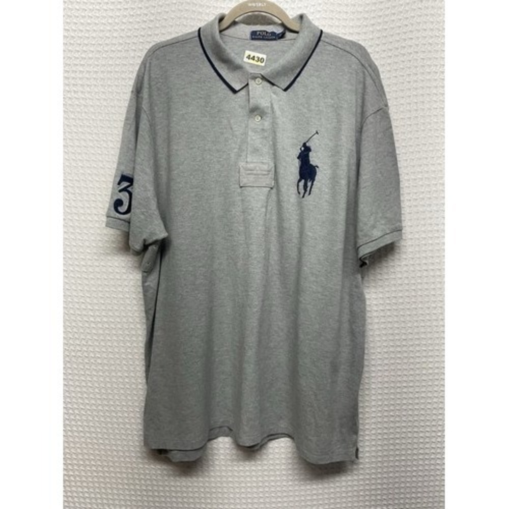 Polo Ralph Lauren Grey Big Pony Logo Short Sleeve Polo Shirt Men 2XB Sri Lanka - Picture 7 of 8